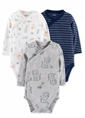 Carters 3 Pack Baby Boy Bodysuits Size 3 Months