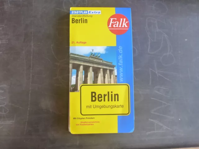 Old Berlin Germay Large Foldout Road Map, With History Booklet