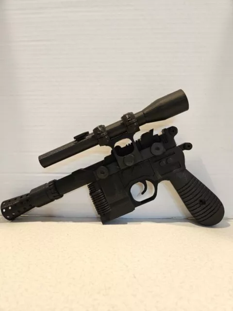 Han Solo DL-44 Blaster  (3D Printed) Fully Assembled Painted Black