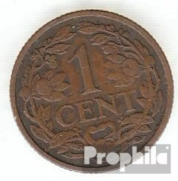 Niederlande KM-Nr. : 152 1921 sehr schön Bronze 1921 1 Cent Gekrönter Löwe