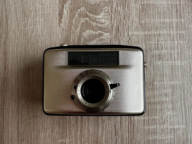Pentacon Penti II 35mm Half-Frame Camera, GOLD Coloured, With Meyer 30mm F3.5 Domiplan Lens. Shutter Coeked & Film Advance But Pressing A Side Lever With Makers Er Case 2