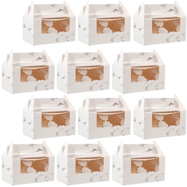 Caja de pasteles recipiente para pasteles cavidades recipiente para panadería papel