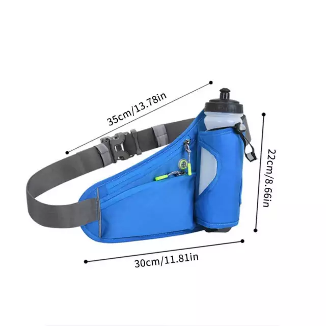 Running Belt Waist Bag Outdoor Sports Fanny Pack Bag With Water Bottle Holder UK 2