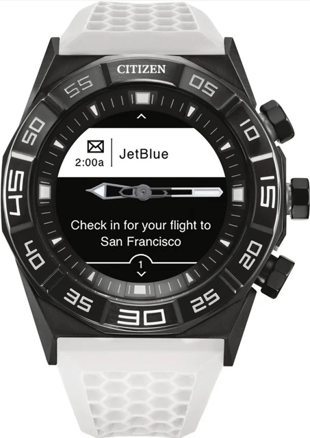 Citizen - CZ Smart 44mm Black IP Stainless Steel Case Hybrid Heart Rate Smart...