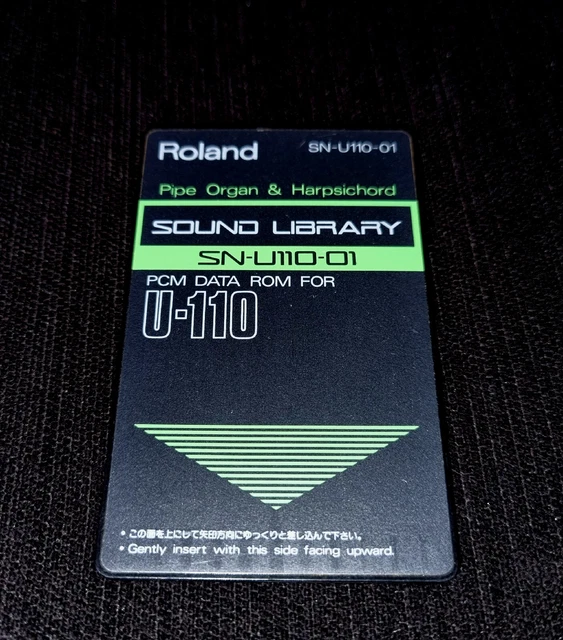 Rare! Carte Pcm Data Rom Roland U-110 U-220 Sn-U110-01 Pipe Organ & Harpsichord