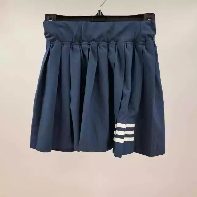 Adidas Womens Club Pleated Skirt XS Tennis Golf Skort Athletic Navy Blue White