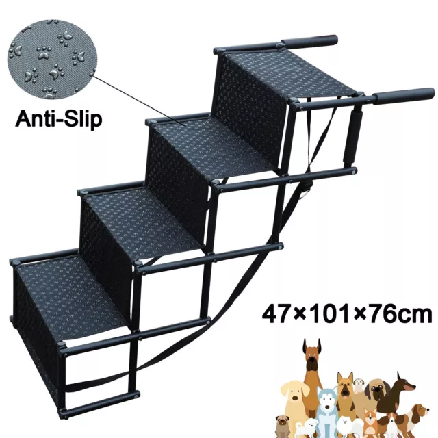 Foldable Pet Dog Car Boot Access Steps Ladder Stairs Strong Lightweight Folding