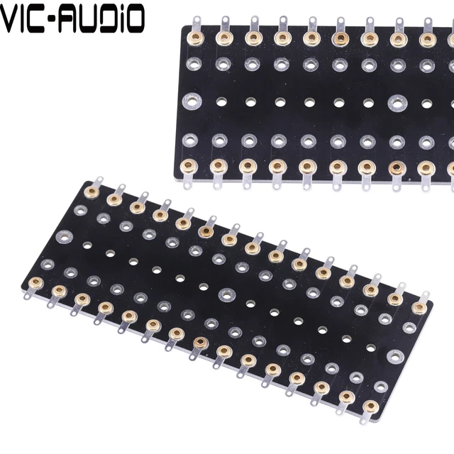 30 Lug Turret Board Audio Tag Strip Terminal Board 150*60*2mm 75holes 1PC