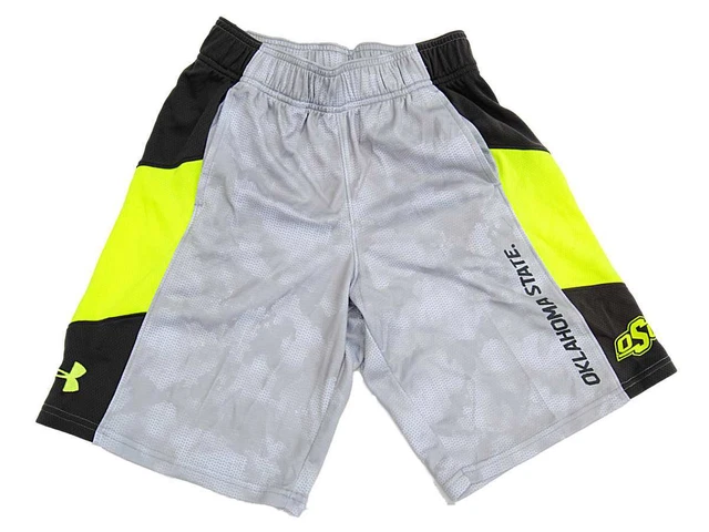 Oklahoma Stato Cowboys Under Armour Ragazzi Grigio Elastico Athletic Shorts (M)