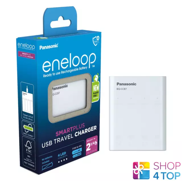 PANASONIC ENELOOP USB CHARGER BQ-CC87 POWER BANK LED INDICATOR USB 2000mAh NEW