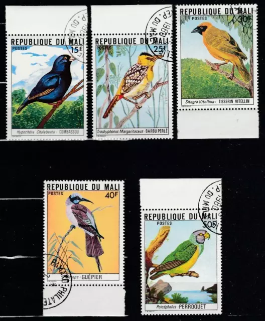 MALI 1977 FAUNA BIRDS Mi.578-82 CANCELLED TO ORDER STAMPS SET