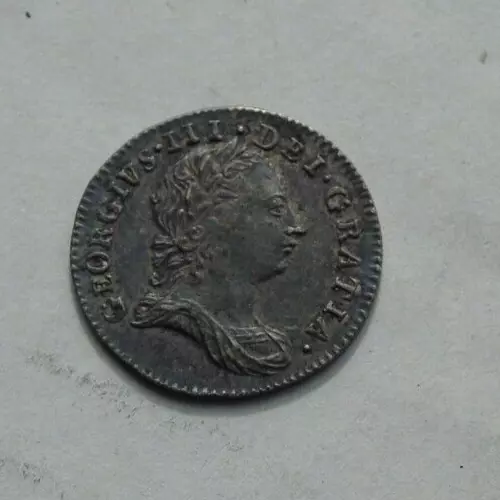 1762 George III Silver Threepence, Early Milled Coin, S3753, Nice VF
