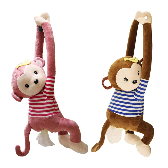 Monkey Tissue Box Cartoon Tissue Cover Holder Napkin Box Storage for Car