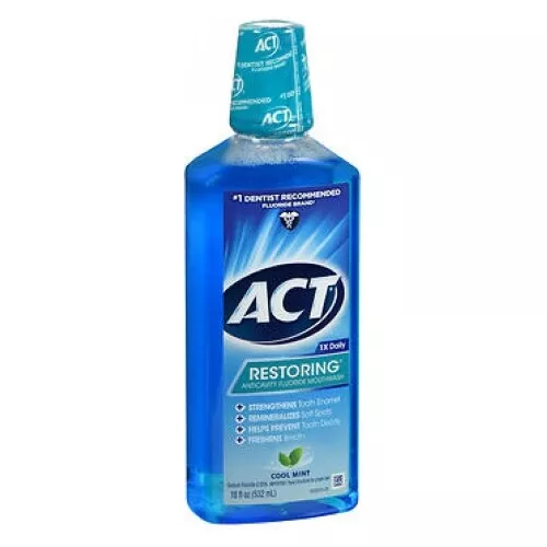 Act Restituant Anticavité Fluoride Bouche Cool Éclaboussure Menthe 532ml Par Act