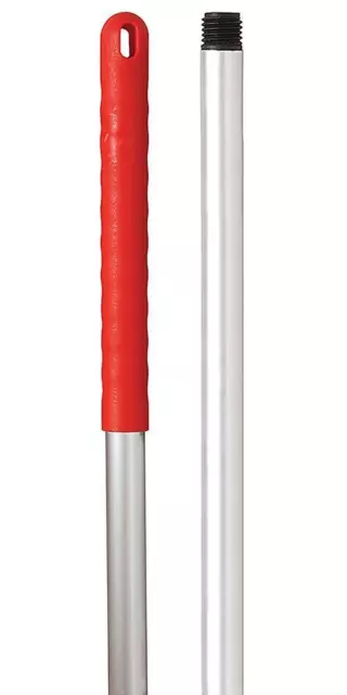125cm (124cm) Aluminium Balai Poignée, Rouge - 103132 RED