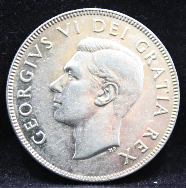 Canada 1952  50 Cents Coin  Desing 52  Unc Silver