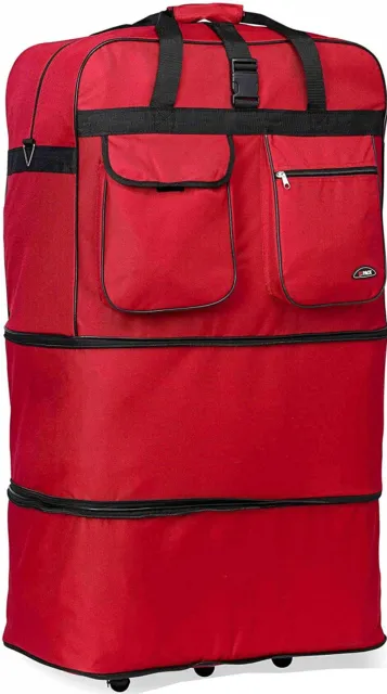 30"/36"/40"/ Rolling Wheeled SuitCase (36", Red)