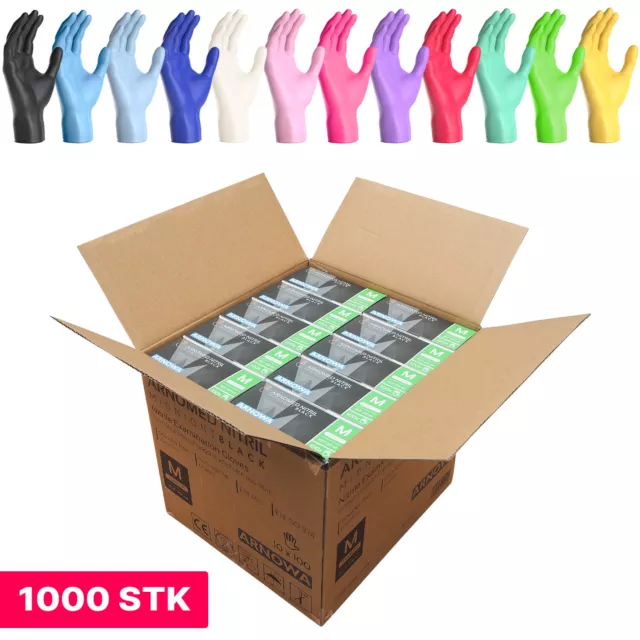 1000 Nitril Handschuhe Einmalhandschuhe Einweghandschuhe ARNOMED Handschuhe S-XL