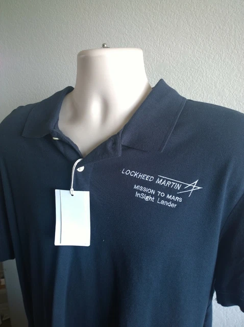 Large Lockheed Martin Polo Shirt Mission To Mars Insight Lander