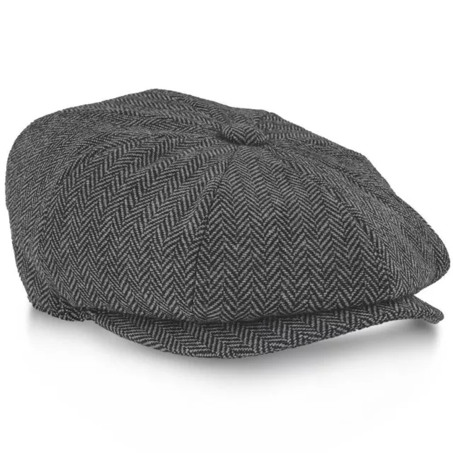 Peaky Blinders Tommy Shelby Herringbone Bakerboy Newsboy Flat Cap Hat