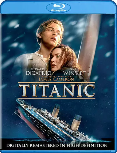 Titanic (Blu-ray + Dvd + Digital Copy, 1997) Leonardo DiCaprio, Kate Winslet  LN