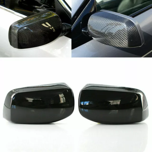 Paire Coque Cache de Rétroviseur Noir Brillant Pour BMW Série 5 E60 2004-2007 MS