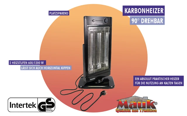 Carbon Infrarot Standheizstrahler Heizstrahler Terassen Heizung 600W / 1200W