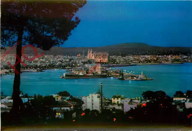 Picture Postcard::Palma De Mallorca, Vista Nocturna Desde La Bonanova