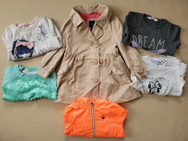 Girls Bundle Clothes Job Lot Gap Trench Coat Next Jumpers 6 Pcs Age 4/5