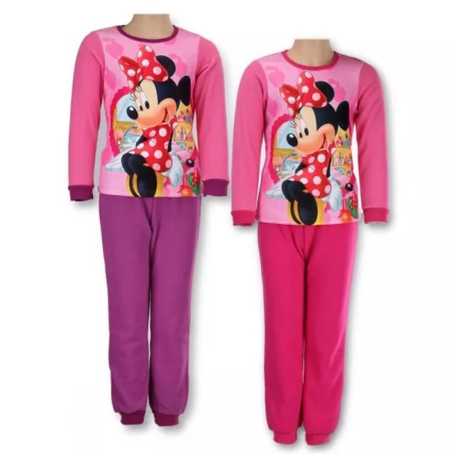 Pyjama-Schlafanzug-Mädchen 2tlg. Disney Minnie* Fleece 98 - 140 NEU