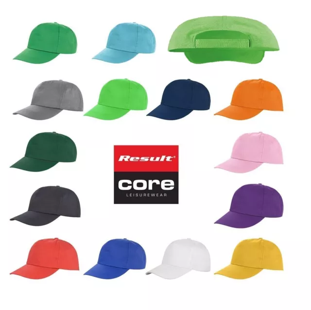 RESULT CORE HOUSTON Original Plain 5 Panel Baseball Sports Cap RC80X Casual Hat