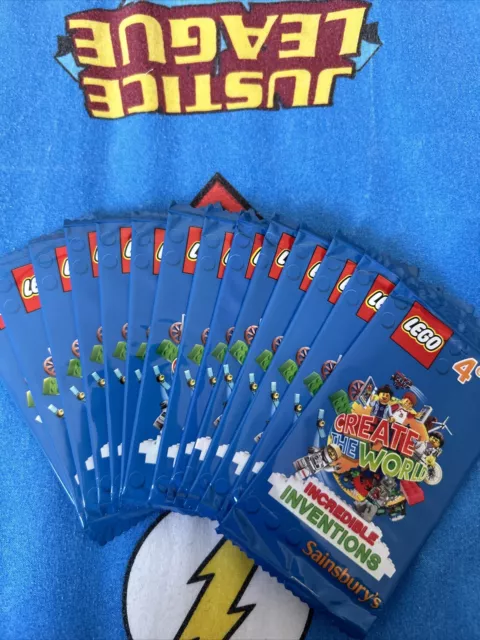 LEGO Sainsburys Create the World Incredible Inventions 4 Card New Packs X 14