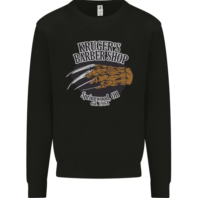 Krugers Barber Shop Funny Halloween Kids Sweatshirt Jumper