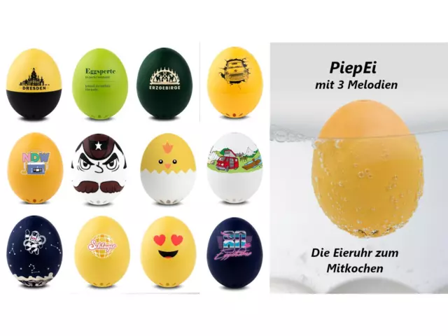 PiepEi - Die Eieruhr zum Mitkochen 3 Melodien (Härtegrade) Brainstream