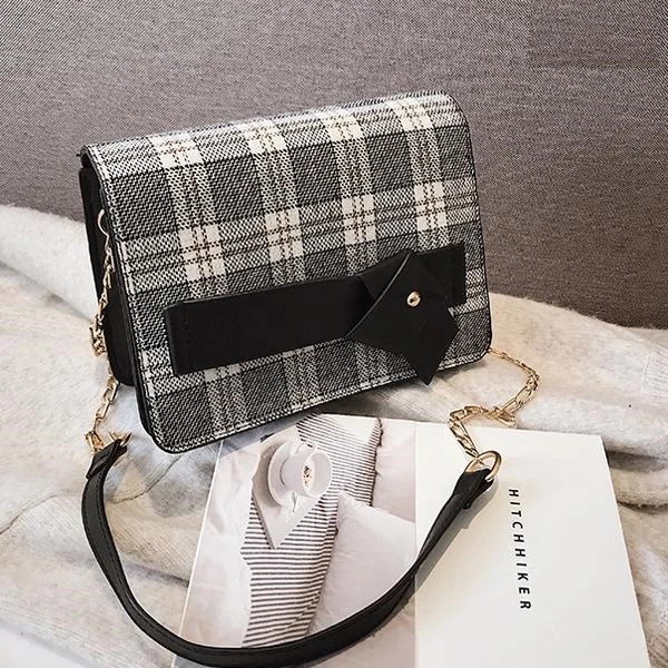 Borsa donna pochette catena con tracolla nero colorata  pelle sintetica  2161