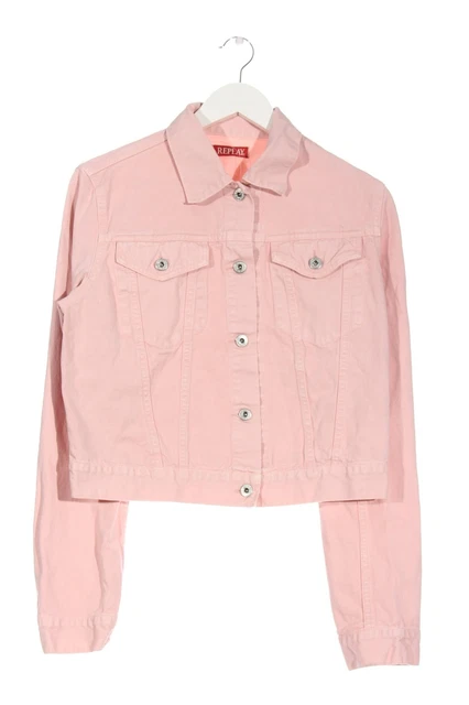 REPLAY Giacca denim Donna Taglia IT 46 rosa stile casual