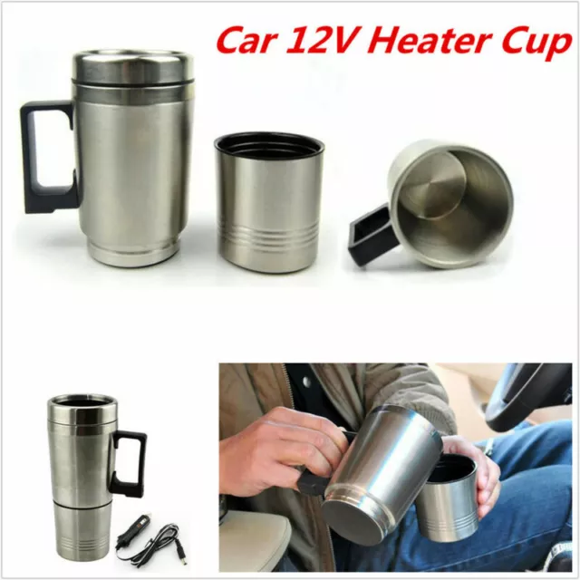 12V 300ml In-Car Thermos Stainless Steel Thermal Coffee Maker TeaPot Heating Cup