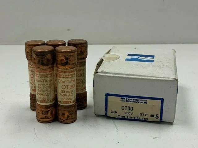 LOT OF (5) Ferraz Shawmut OT30 30 Amp 250v