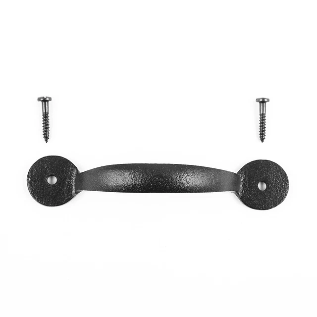 Door or Drawer Pull Black Cast Iron Bean 4 3/4" x 1" | Renovator's Supply