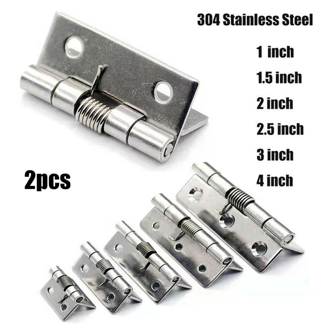 2 pz* Cerniera porta a molla in acciaio inox autochiudente 1/1,5/2/2,5/3/4 pollici
