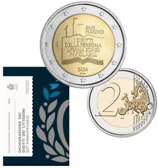 2 Euro Sondermünze San Marino 2024 " Dichiarazione dei diritti dei cittadini "