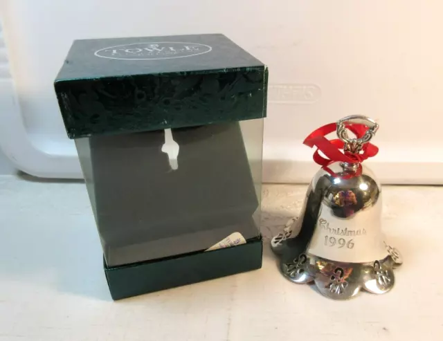 Towle Silversmith's *1996 CHRISTMAS BELL ORNAMENT* w/ Box  3 1/2"  Silverplate