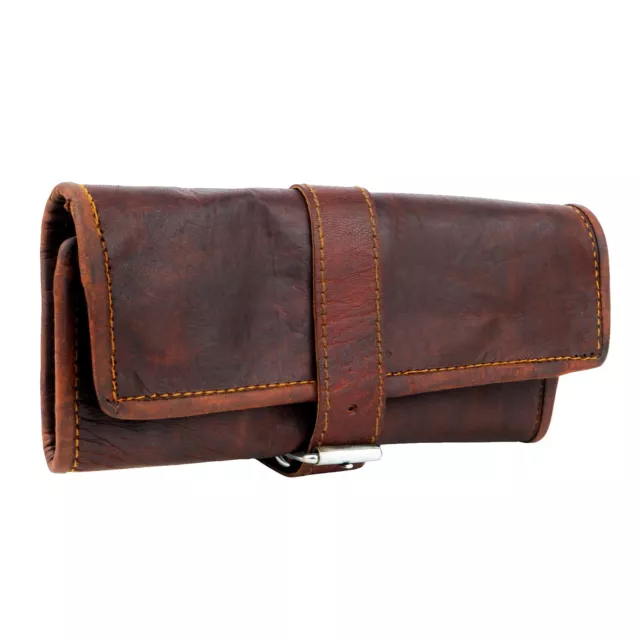 Leather Pencil Pouch Beautifully Handcrafted Pen Bag Zippered