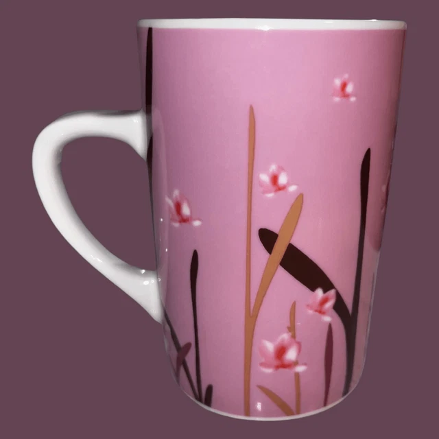 Starbucks 2004 Pink Cherry Blossom Japanese Motif 12-14 Oz. Mug