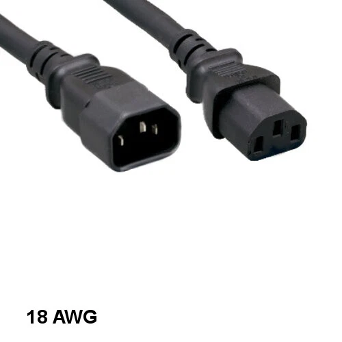 Prolunga Cavo Di Alimentazione Kentek Blu 10 Piedi (3m) - IEC320 C13 A C14, 18AWG, 10A