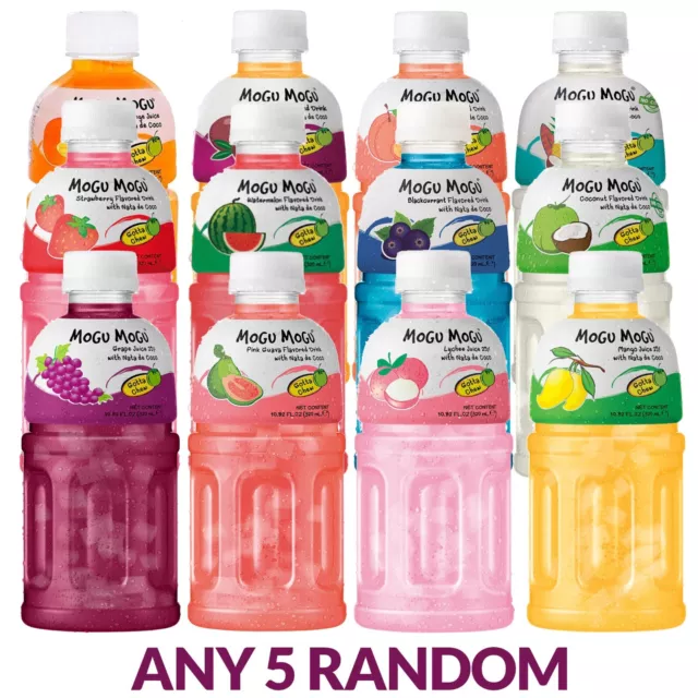 Mogu Mogu Fruit Juice 320ml Refreshing Drink Any Random Assorted Flavours