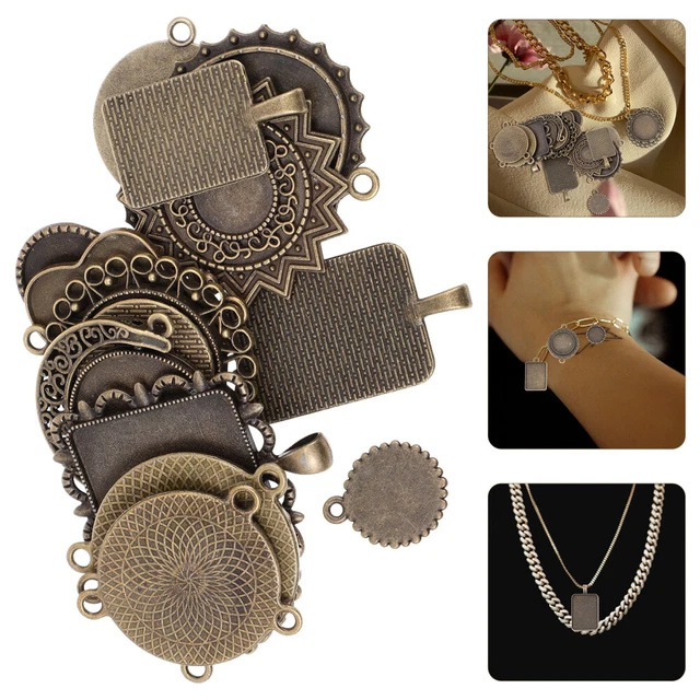 Serving Tray Round Bracelet Pendant Tray Base Rhinestones