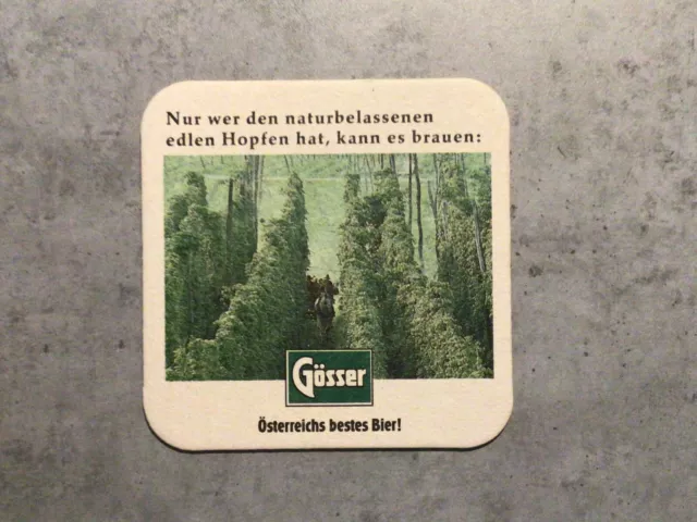 Bierdeckel Coaster Beermat - Gösser - Nur wer den naturbelassenen...