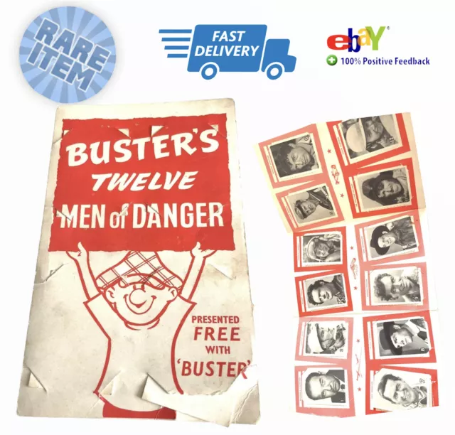 Rare Comic Free Gift Buster Feb 1961 The Twelve Men Of Danger Rare Complete (7)