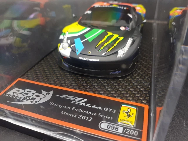 Miniature BBR 1/43 – Ferrari 458 Italia GT3 #51 – Rossi Monza 2012 – Neuve